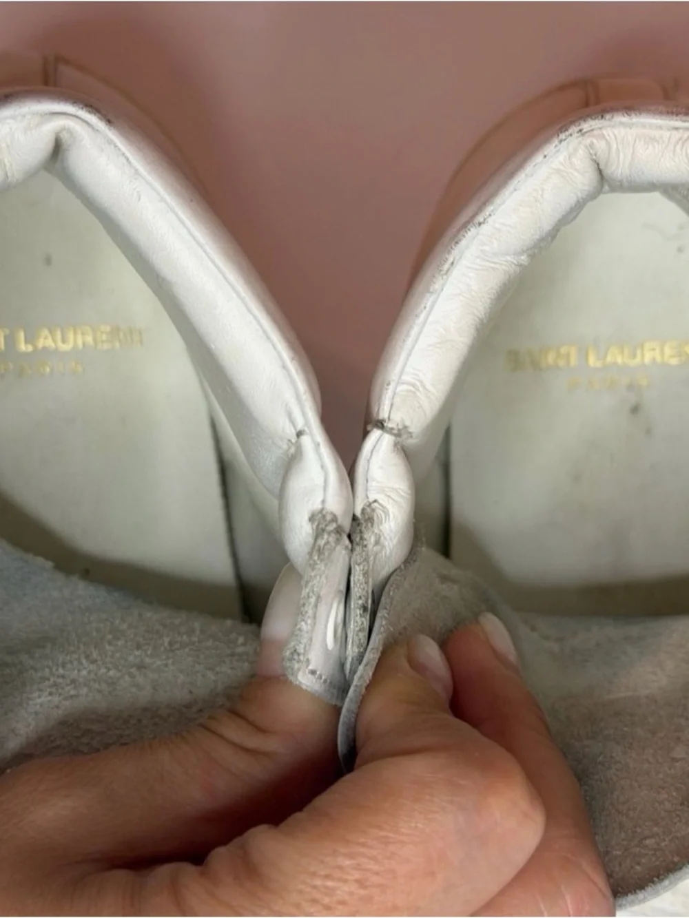 Saint Laurent SL/10H Court Classic High-top Sneakers in White Leather Size 37